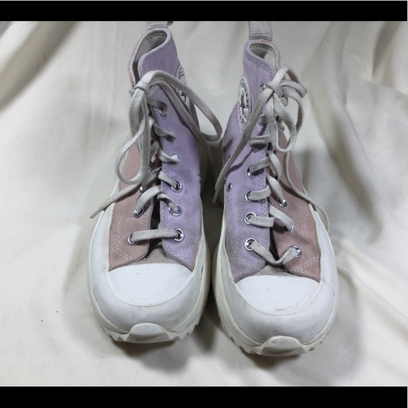 Converse Run Star Hike Hi Top Pink Purple Platform Sneakers - 6.5 - Picture 1 of 13